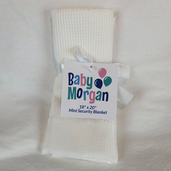 COPY - Baby Morgan Thermal Waffle Blanket Nylon Satin Trim - 18”x20” Mini Secur… - Picture 8 of 16